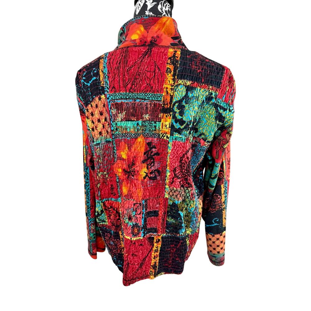 Spa By Chico's Patchwork Boho Knit Lightweight Fr… - image 3